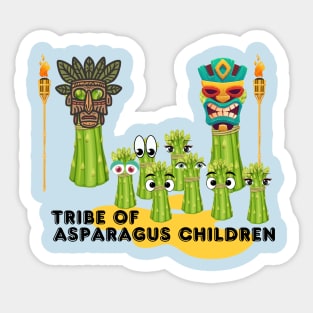 Tribe of asparagus children Sticker